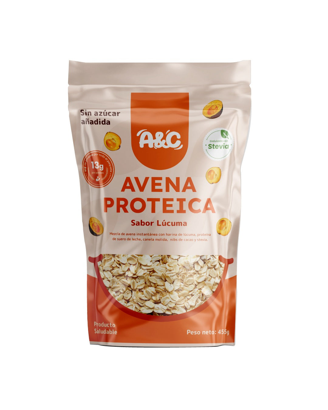 Avena proteica sabor Lúcuma 455g - Avena y Canela