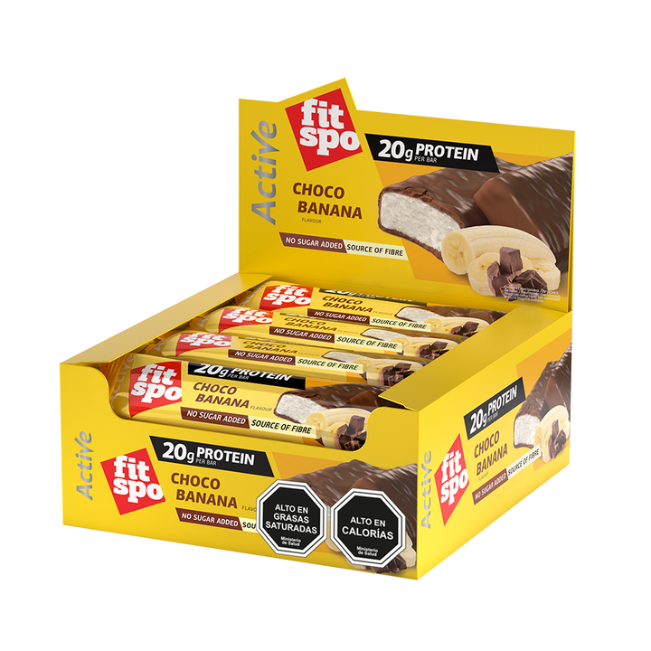 Fitspo Protein Bar Choco Banana - caja x12un