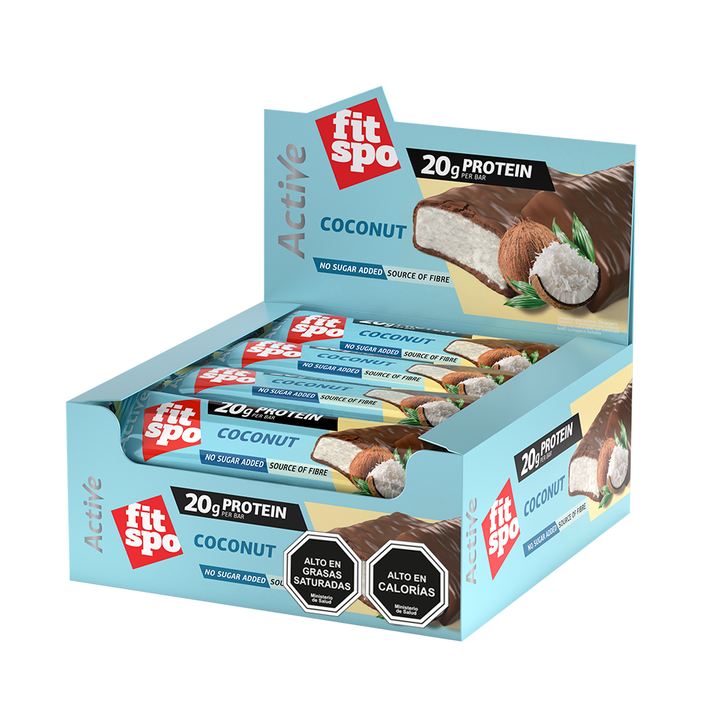 Fitspo Protein Bar Coconut - caja x12un