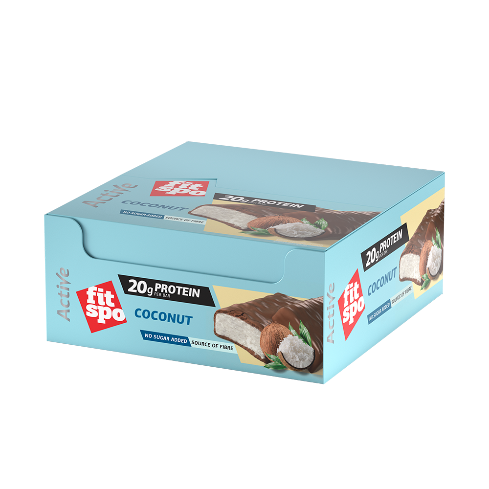 Fitspo Protein Bar Coconut - caja x12un