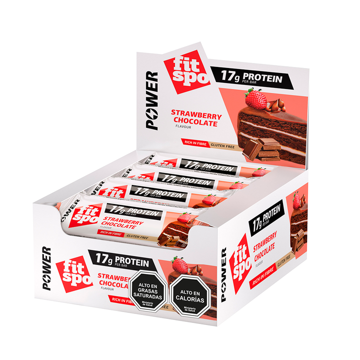 Fitspo Protein Bar Strawberry Chocolate - caja x12un