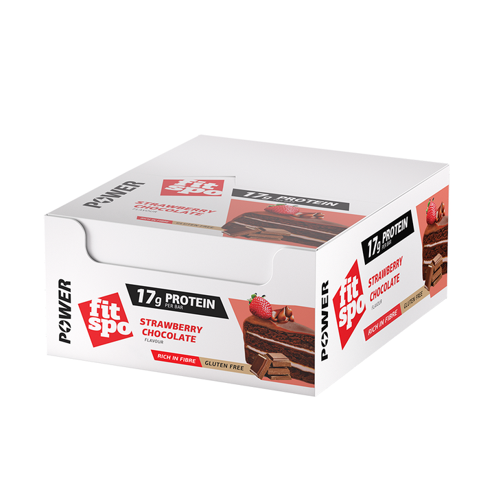 Fitspo Protein Bar Strawberry Chocolate - caja x12un