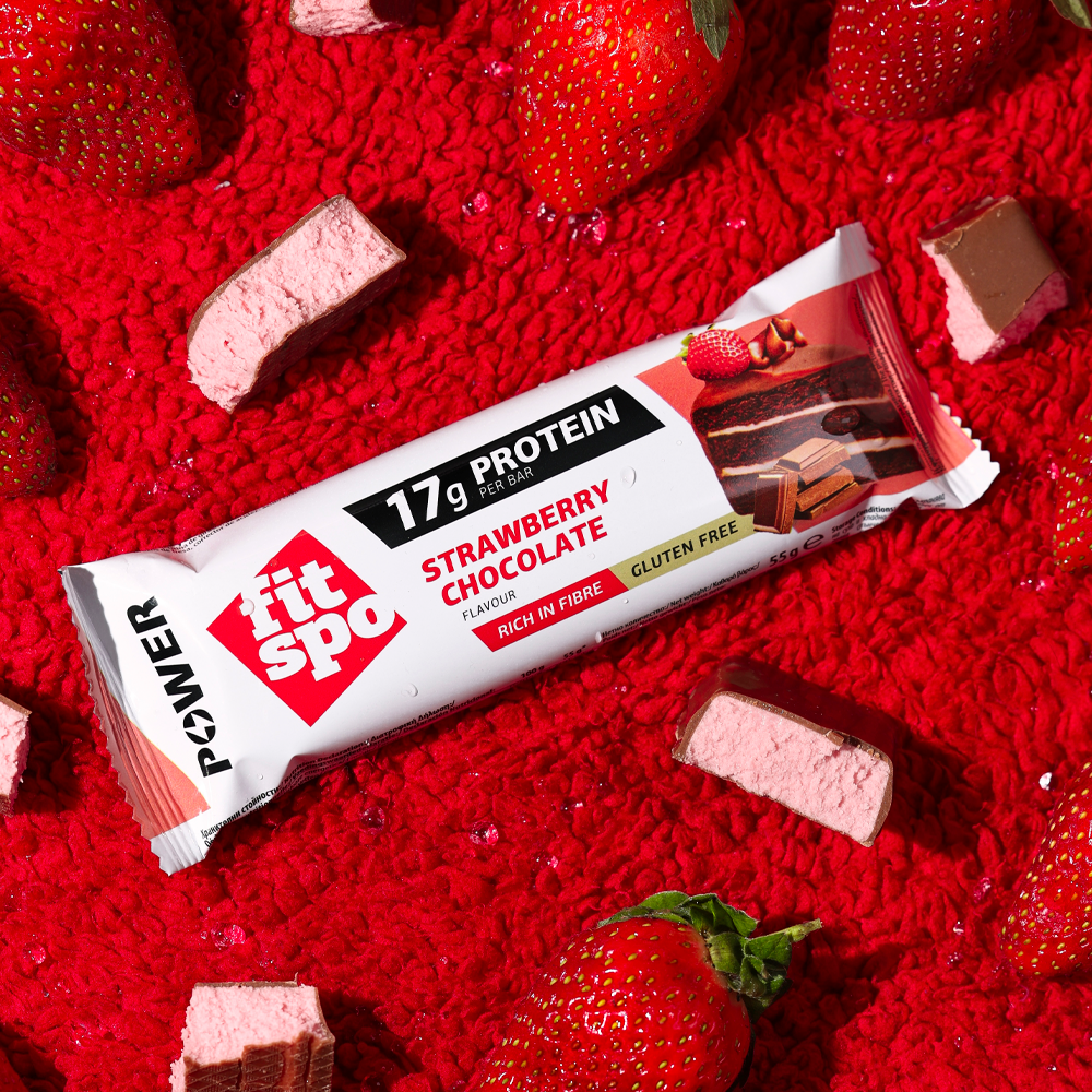 Fitspo Protein Bar Strawberry Chocolate - caja x12un