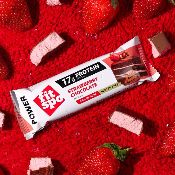 Fitspo Protein Bar Strawberry Chocolate - caja x12un