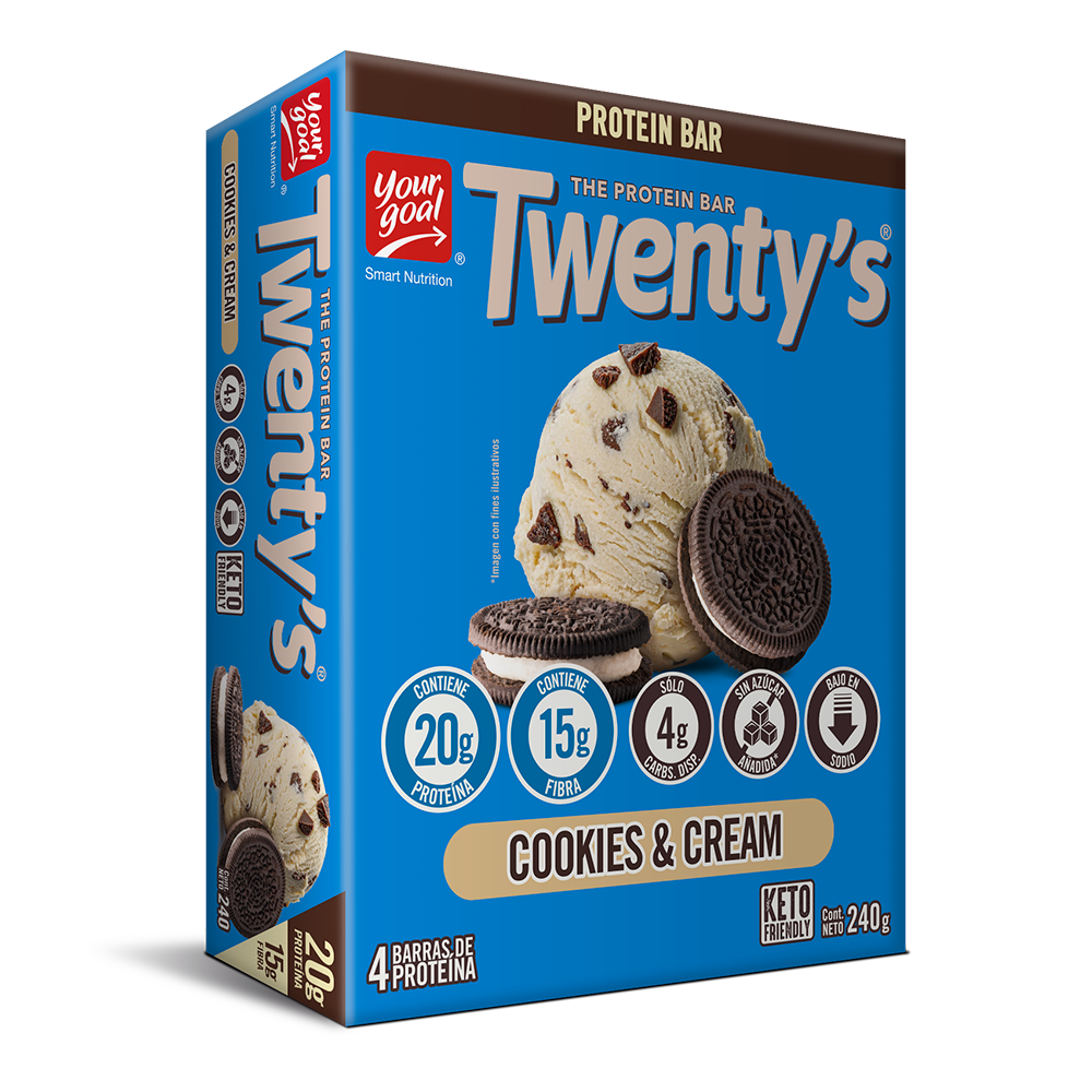 Twenty's Chocolate Cookies & Cream - Caja x4un 60g