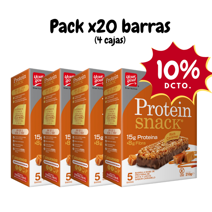 Protein Snack Rich Caramel - Pack x 20 barras (4 cajas)