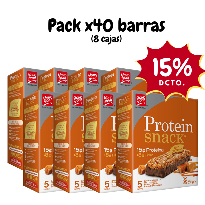 Protein Snack Rich Caramel - Pack x 40 barras (8 cajas)