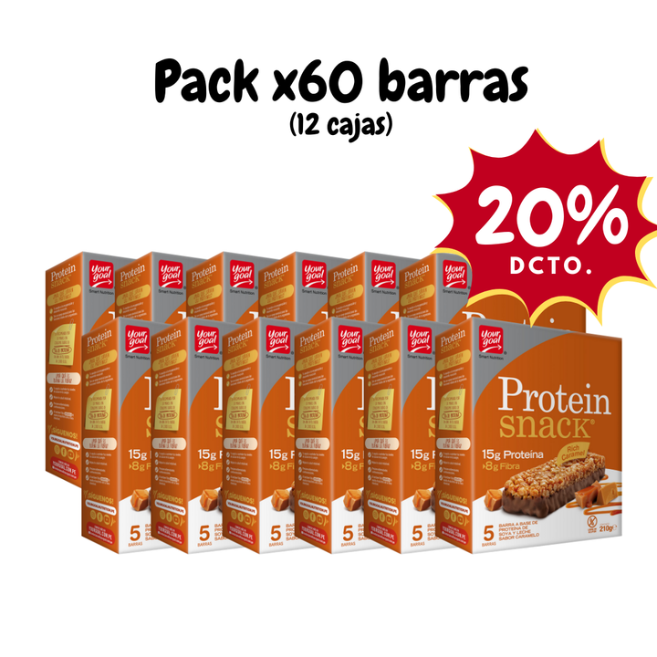 Protein Snack Rich Caramel - Pack x 60 Barras (12 cajas)