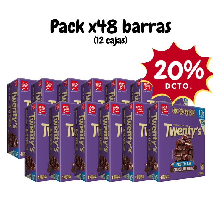 Twenty's Chocolate Fudge - Pack x48 barras (12 cajas)