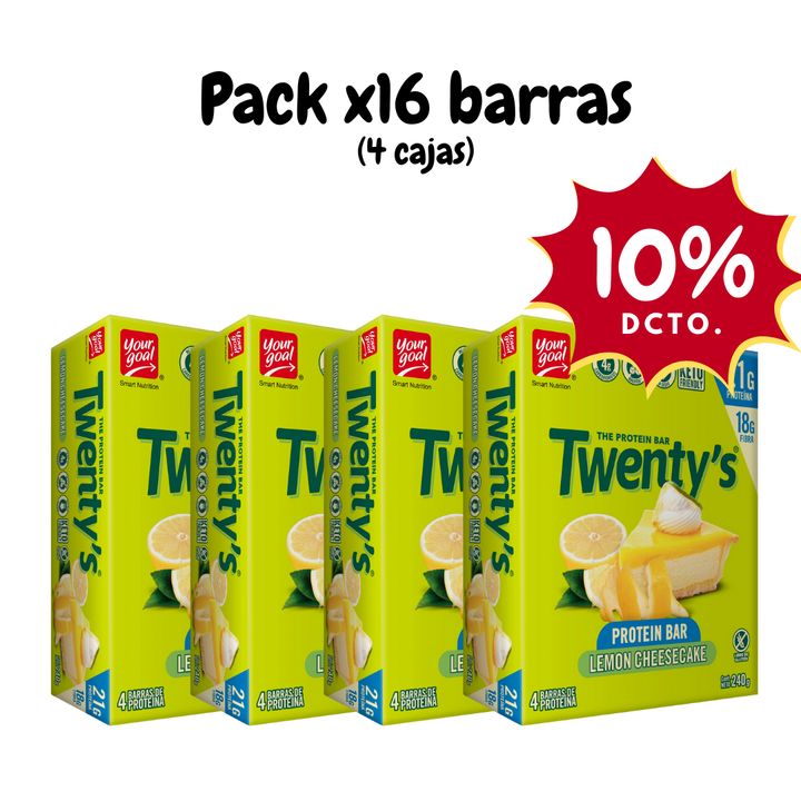 Twenty's Lemon Cheesecake - Pack x16 barras (4 cajas)