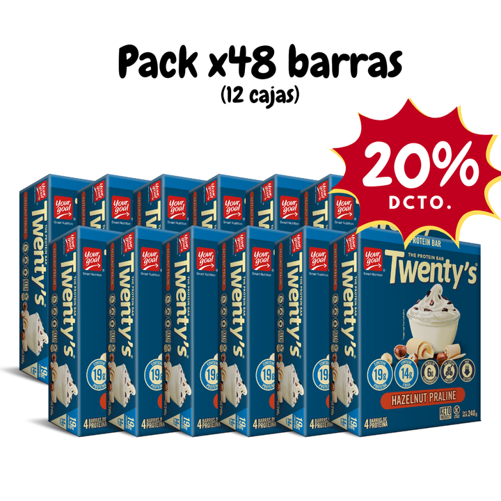 Twenty's Hazelnut Praline - Pack x48 barras (12 cajas)