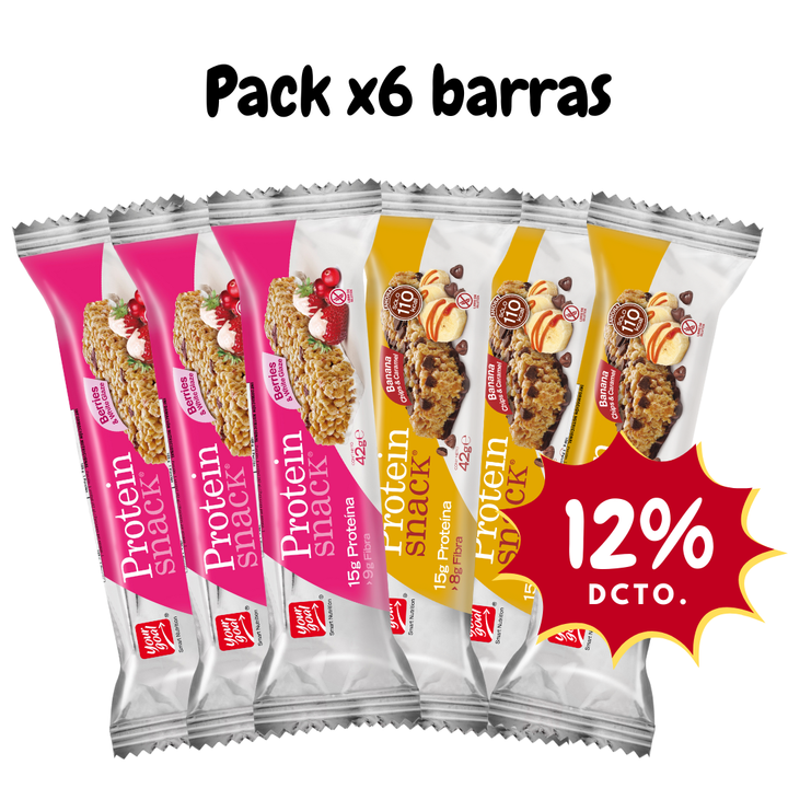 Pack x6 barras Protein Snack surtido