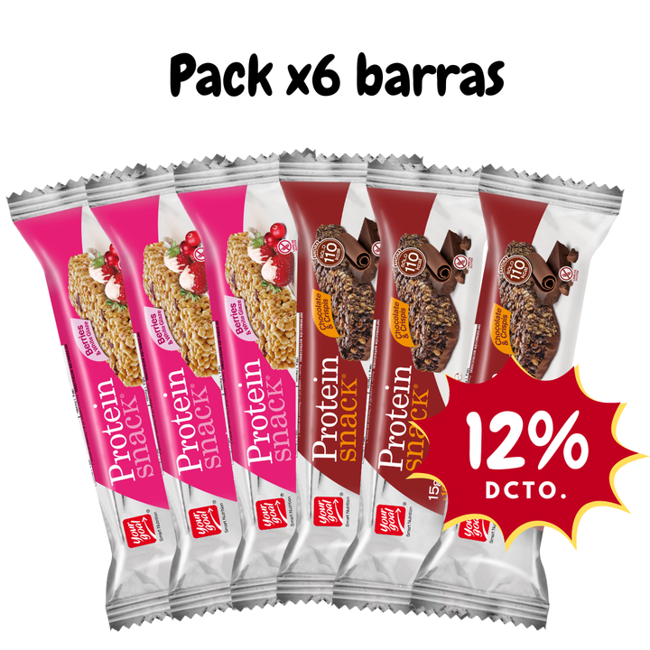 Pack x6 barras Protein Snack surtido