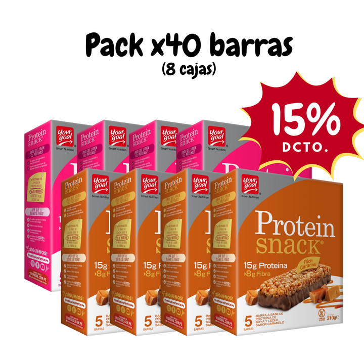 Pack x8 cajas Protein Snack surtido (40 unidades)