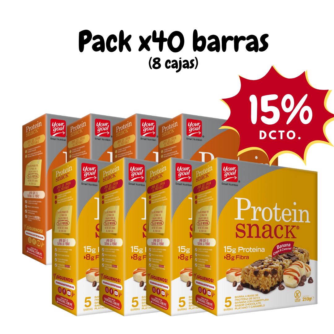 Pack x8 cajas Protein Snack surtido (40 unidades)