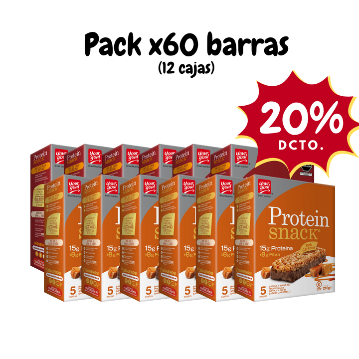 Pack x12 cajas Protein Snack surtido (60 unidades)
