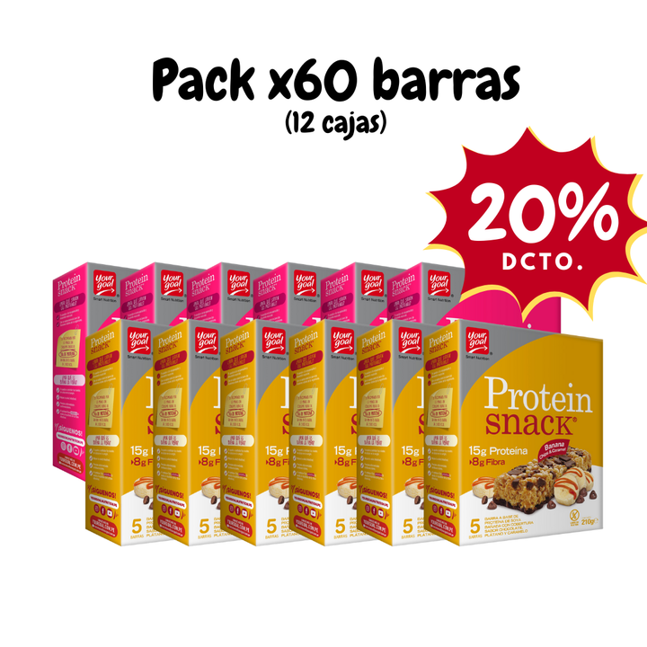 Pack x12 cajas Protein Snack surtido (60 unidades)