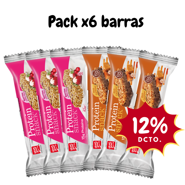 Pack x6 barras Protein Snack surtido