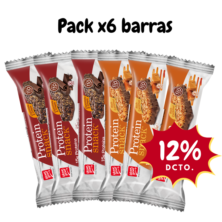 Pack x6 barras Protein Snack surtido
