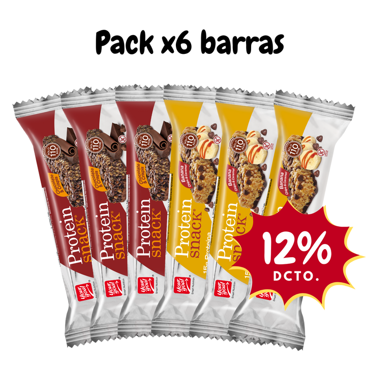 Pack x6 barras Protein Snack surtido