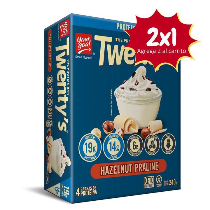 Twenty's Hazelnut Praline - Caja x4un 60g