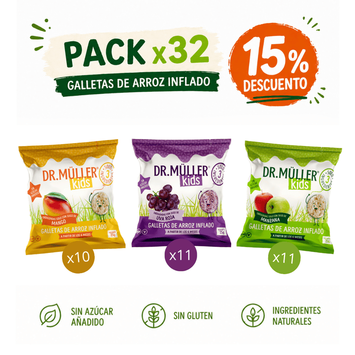 Pack x32 galletas surtidas Dr. Müller Kids 25g