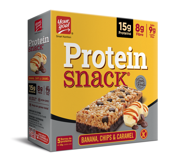 Protein Snack Banana Chips & Caramel - Caja x5un