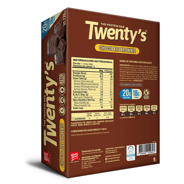 Twenty's Chocolate Brownie - Caja x12un 60g