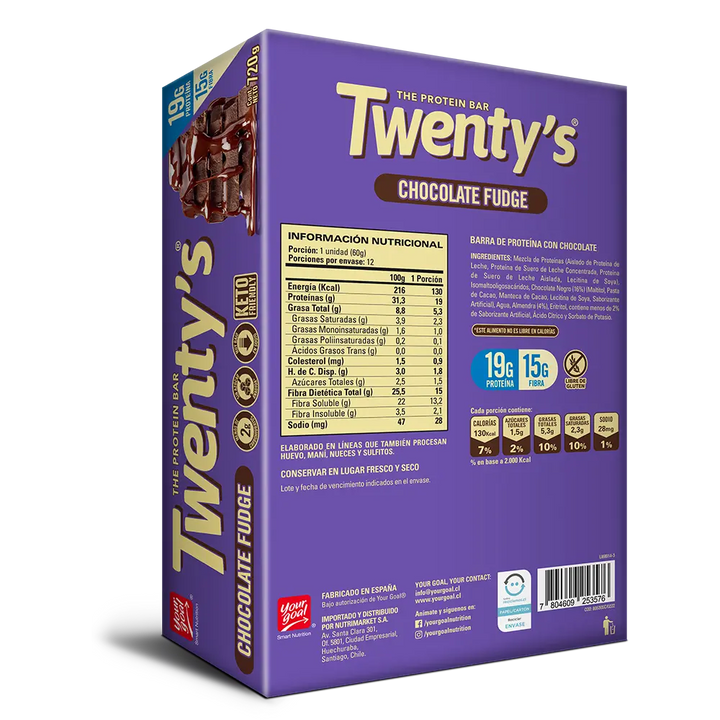 Twenty's Chocolate Fudge - Caja x12un 60g