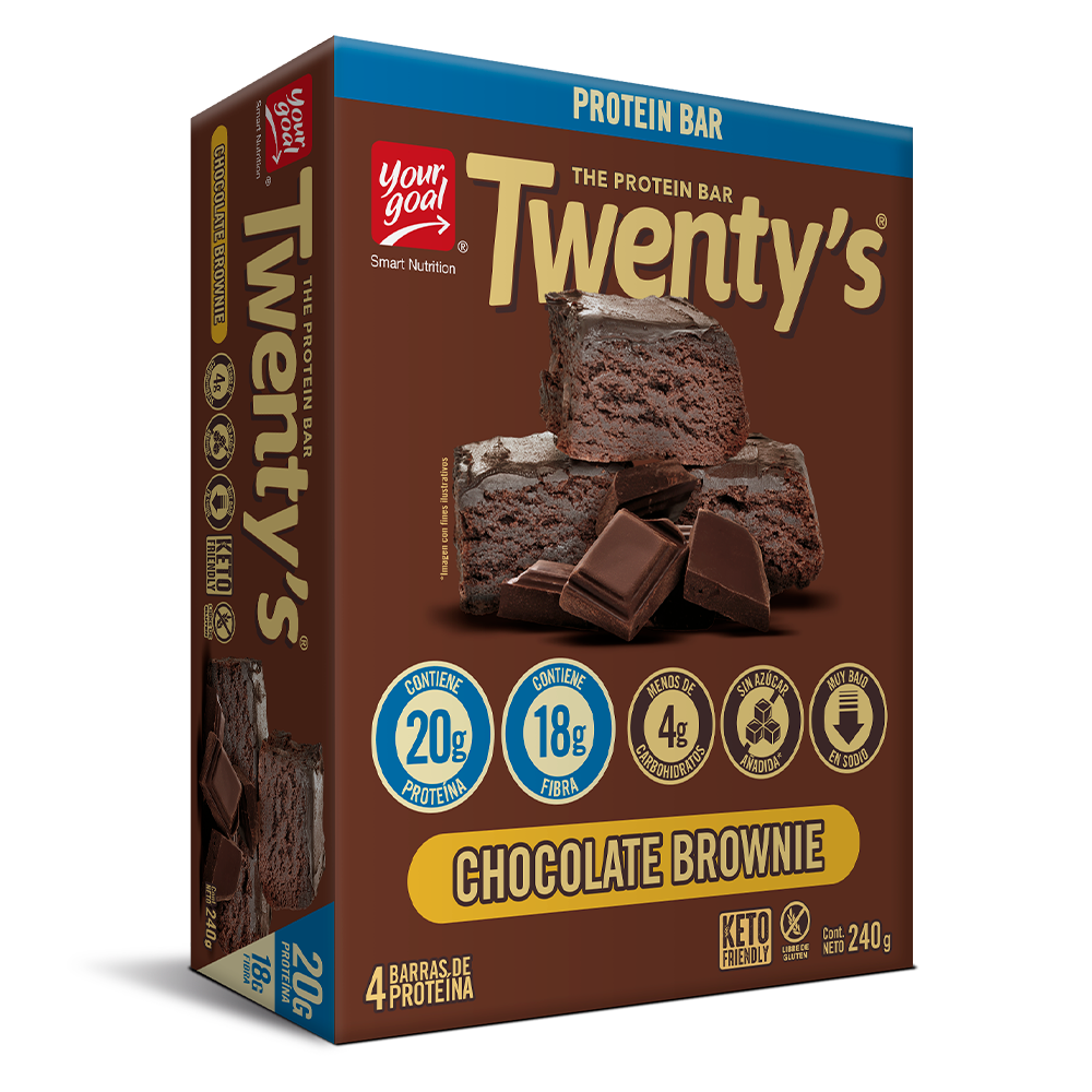 Twenty's Chocolate Brownie - Caja x4un 60g