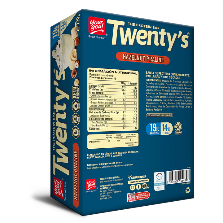 Twenty's Hazelnut Praline - Caja x12un 60g